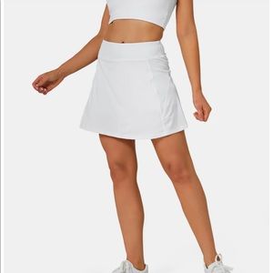 High Rise Color-Block Side Pocket A-line Skirt (NWT)